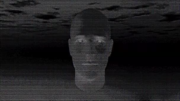 Concept IA de visage humain généré à partir de code — Video