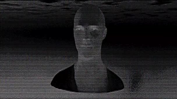 Concepto de IA del rostro humano generado fuera de código — Vídeo de stock