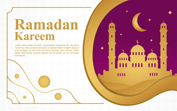 Ramadan Kareem Eid Mubarak Greeting Background Islamic 그래픽 일러스트 — 스톡 벡터