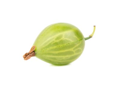 Taze yeşil bektaşi üzümü beyaz arkaplanda izole edilmiş.