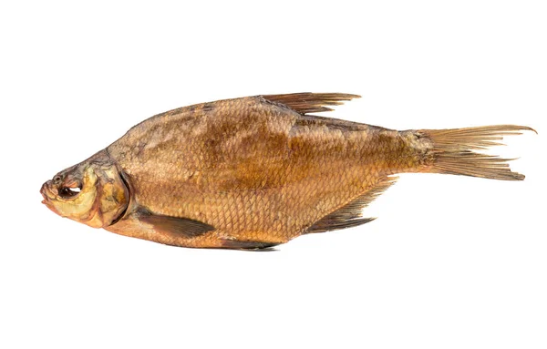 Rökt Brax Fisk Isolerade Vit Bakgrund — Stockfoto