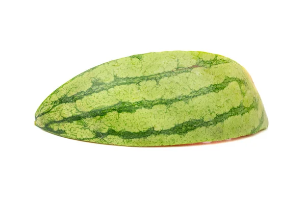 Gegeten Van Schil Van Watermeloen Geïsoleerd Witte Achtergrond — Stockfoto