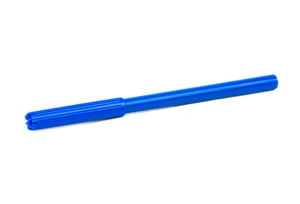 Blue Felt Pen Isolated White Background — Stock Photo, Image