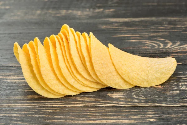 Heerlijke Aardappel Chips Tafel Close — Stockfoto