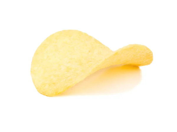 Potatischips Med Smak Ost Som Isolerad Vit Bakgrund — Stockfoto