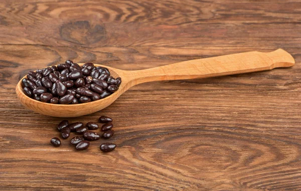 Sunflower Seeds Chocolate Spoon Table — Stock Photo, Image