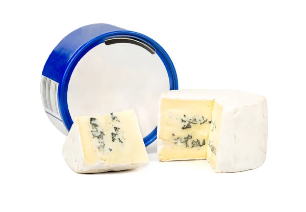 Brie formaggio con fetta — Foto Stock