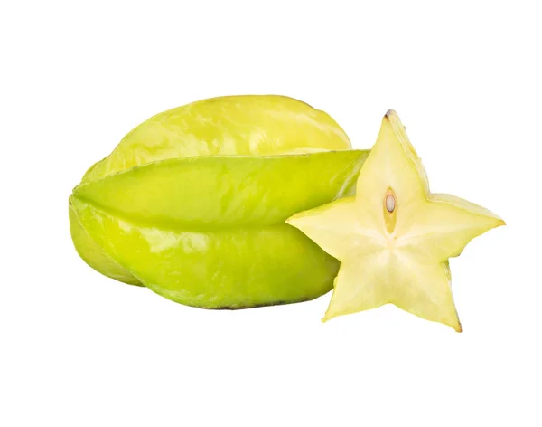 Carambola's fruit met de helft — Stockfoto