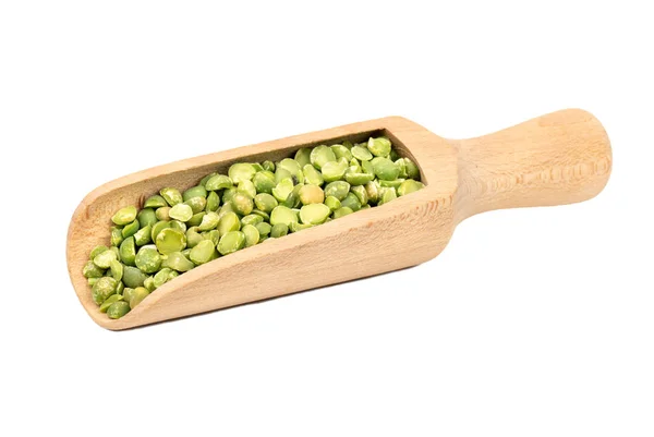 Arvejas verdes secas en cuchara — Foto de Stock