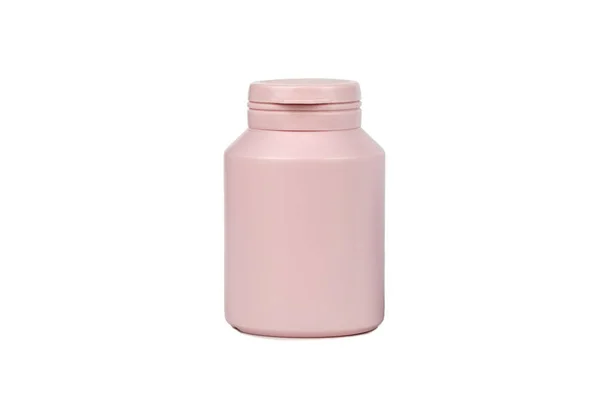 Pink plastic jar — Stock Photo, Image