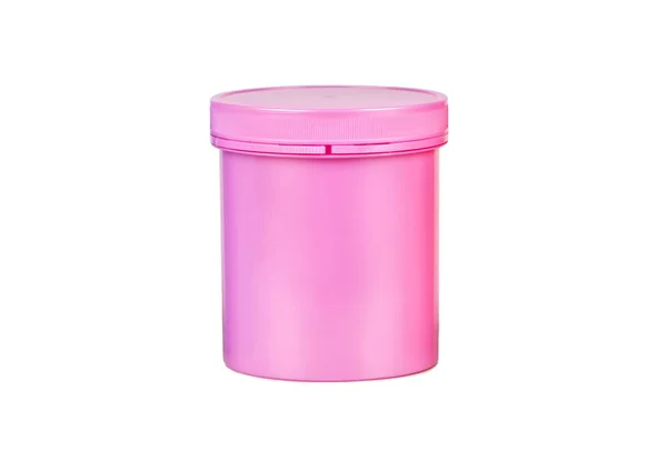 Roze plastic pot — Stockfoto