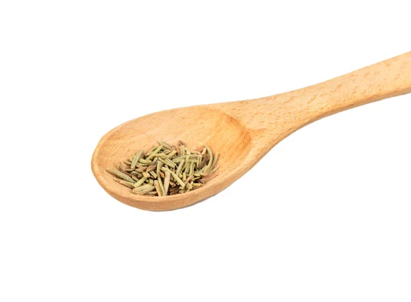 Dry rosemary in a spoon — Stock Photo, Image