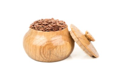 Kabın içinde keten tohumu