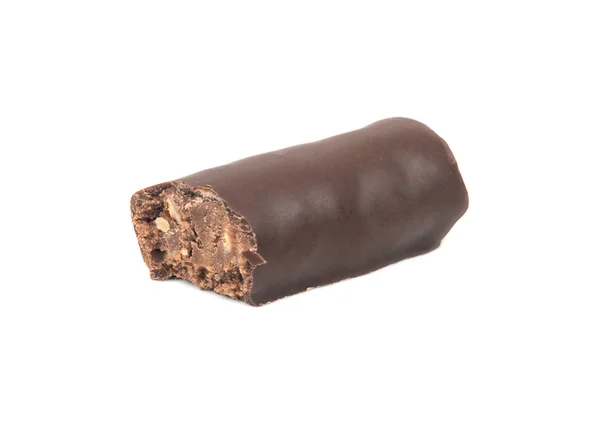 Bitten choklad godis — Stockfoto