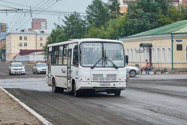 Krasnoyarsk Russia Luglio 2018 Passeggero Autobus Paz 4234 Movimento Cambiato — Foto Stock