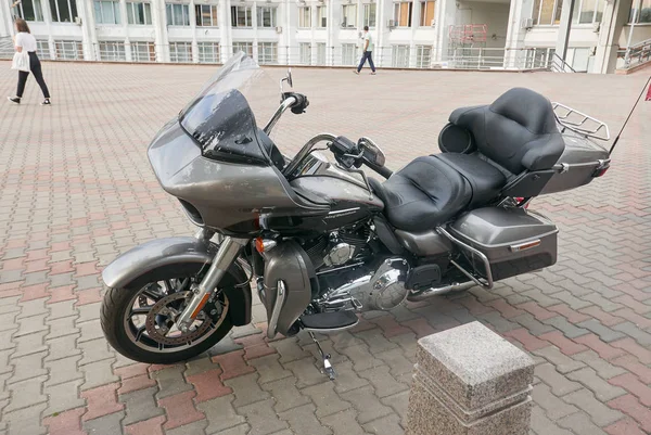 Krasnoyarsk Rússia Agosto 2018 Motocicleta Harley Davidson 103 Está Estacionada — Fotografia de Stock