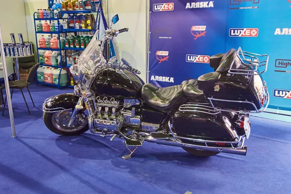 Krasnoyarsk Ryssland September 2018 Utställningen Expo Bilsalongen Motorcykel Vänstra Vyn — Stockfoto