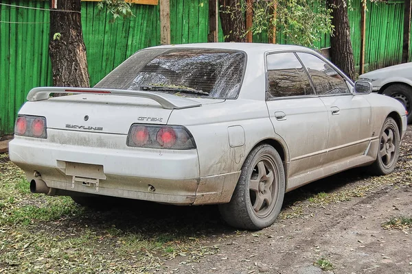 Красноярськ Росія Жовтня 2018 Nissan Skyline Ретро Автомобілів Старий Автомобіль — стокове фото