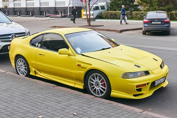 Krasnojarsk Russland Oktober 2019 Honda Prelude Gehweg Geparktes Auto Rechte — Stockfoto