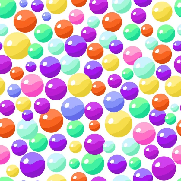Seamless pattern with colorful bonbons candy balls. Vector illustration. — Stock Vector