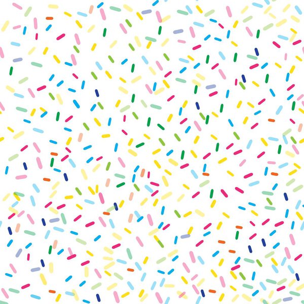 Seamless pattern with sprinkles. Vector illustration.