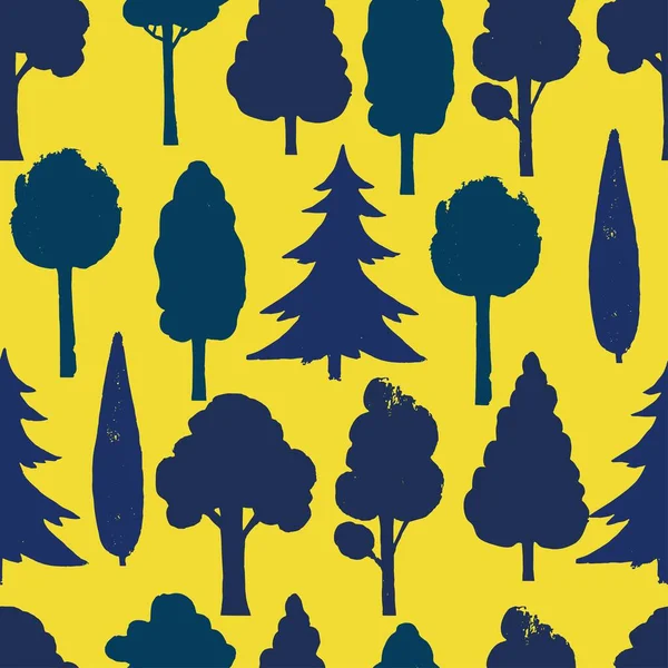 秋の森の要素を持つベクトル背景. — ストックベクタ
