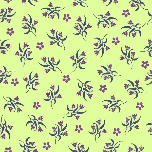 Naadloos patroon met schattige kleine bloemen. Vector bloemen achtergrond. — Stockvector
