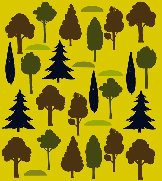 Векторний фон з елементами осіннього лісу . — стоковий вектор