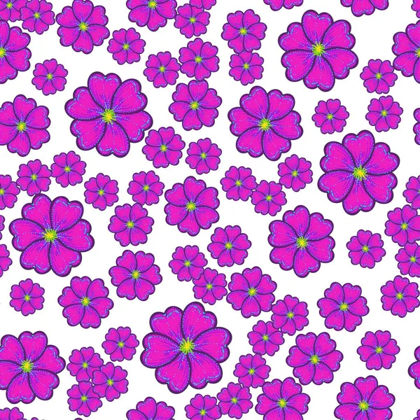 Nahtloses Muster mit niedlichen kleinen Blüten. Vektorfloraler Hintergrund. — Stockvektor