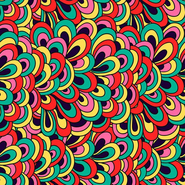 Abstract seamless psychedelic pattern
