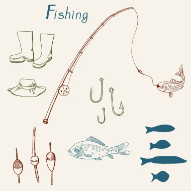 El yapımı olta takımı, kanca, bot, olta