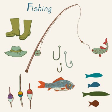 El yapımı olta takımı, kanca, bot, olta