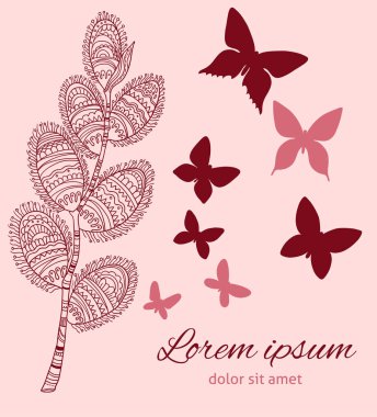 Bahar yeşili kartı şablonu