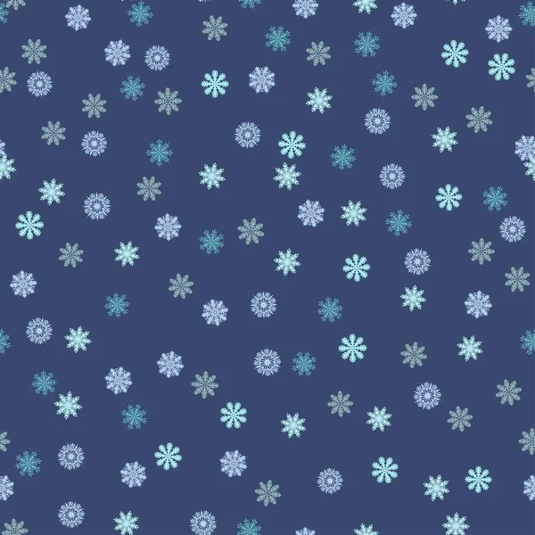 Seamless pattern with cute original snowflakes. — Stock Vector