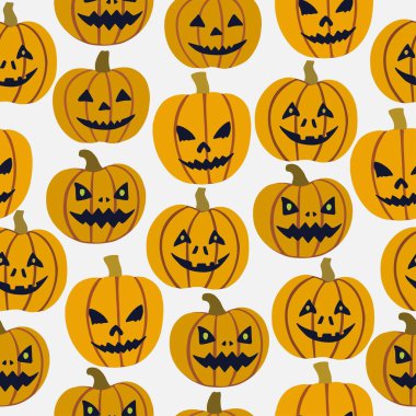 Cadılar Bayramı cadıları ile şirin vektörsüz desenler. Çizgi film karalama çizimi