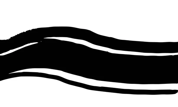 Абстрактний Пензлик Пофарбована Форма Хвилі Білому Тлі — стоковий вектор