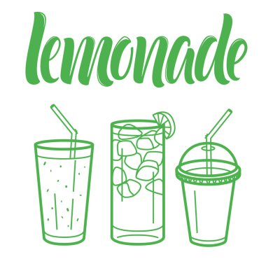 Limonata menü hat sanat resim ve yazı.