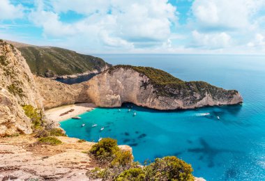 Zakynthos Adası, batık plaj Yunanistan'da - seyahat için en iyi yer.