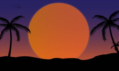 Tasarım için dolunay, afiş, iniş sayfası, arkaplan, şablon vb..