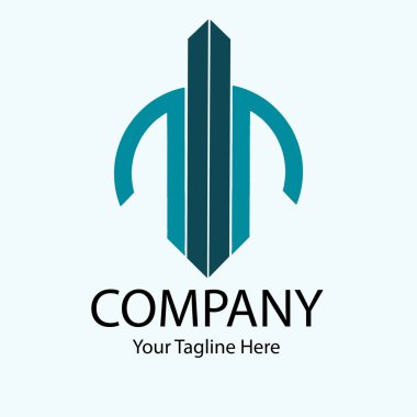 Şirket sembolü, şirket simgesi, tasarım unsuru, simge, grafik kaynağı vs. için basit ve modern logo.