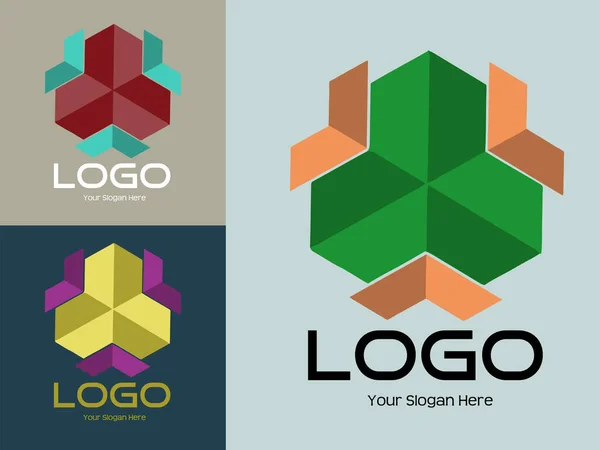 Logotipo Abstracto Para Símbolo Empresa Corporativo Elemento Diseño Icono Recurso — Vector de stock