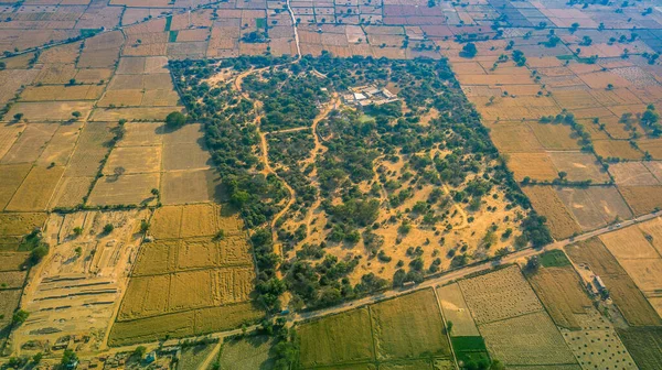  Vrindavan tarım arazisinin insansız hava aracı görüntüsü 