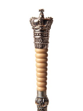 royal sceptre on a white background clipart
