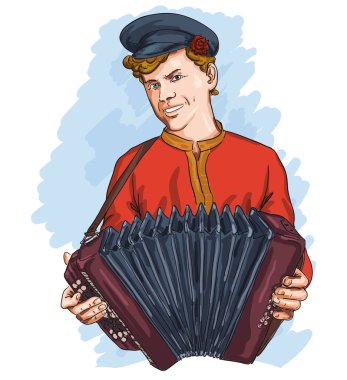 Ahenkli adam, beyaz arkaplanda vektör