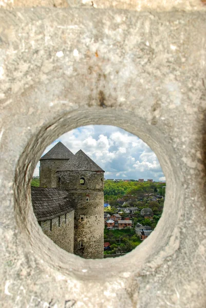 Pohled Skuliny Hrad Kamianets Podilskyi — Stock fotografie