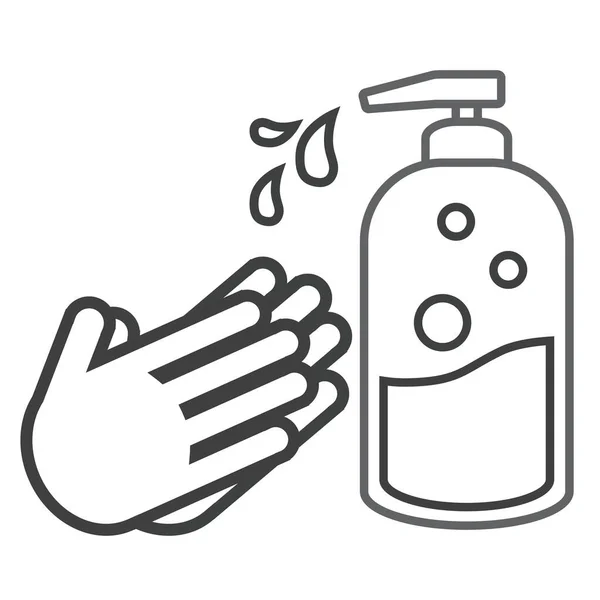 Hands Disinfection Washing Hand Soap — Stock Vector