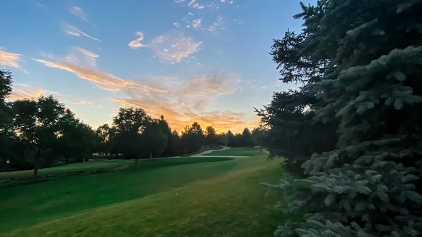 Cielo Azul Vivo Sobre Amanecer Denver — Foto de Stock