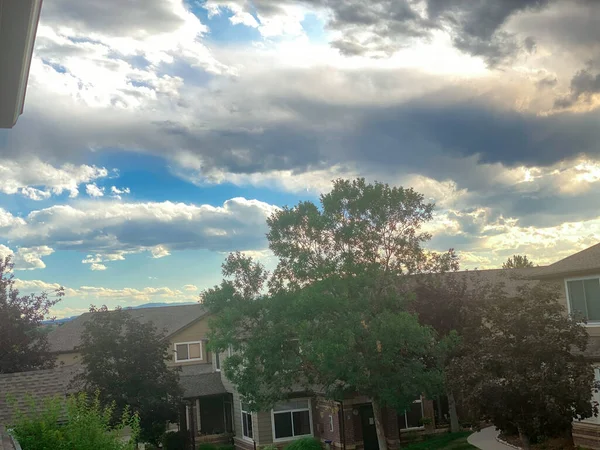 Strahlend Blauer Himmel Umgeben Von Wolken Paradies — Stockfoto