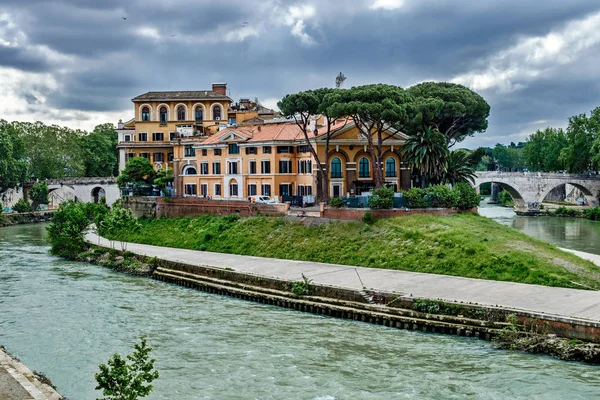 Isola Tiberina in Rome Stockfoto