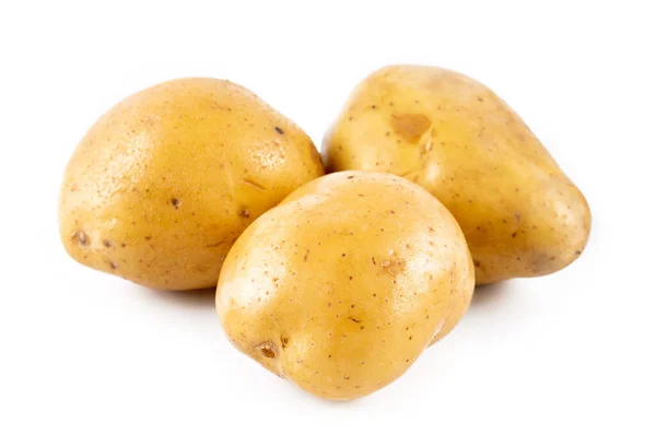 Кругла Картопля Ізольована Білому Фоні — стокове фото
